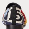 Navy Multicolor Men’s Ralph Lauren Paxton Logo-Patch Canvas Dress Shoes