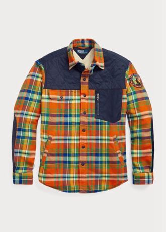Multicolor Men’s Ralph Lauren Plaid Flannel Hybrid Overshirt  Shirts
