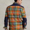Multicolor Men’s Ralph Lauren Plaid Flannel Hybrid Overshirt  Shirts