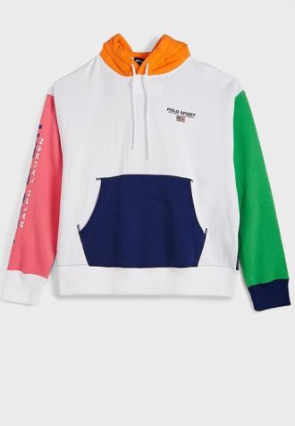 Multicolor Women’s Ralph Lauren Color Block Pocket Detail Hoodie