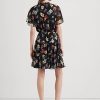 Multicolor Women’s Ralph Lauren Floral Crinkle Georgette Dress