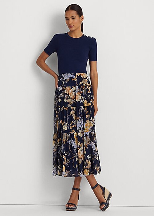 Multicolor Women’s Ralph Lauren Floral Crinkle Georgette Tiered Skirts Multicolor Women’s Ralph Lauren Floral Crinkle Georgette Tiered Skirts