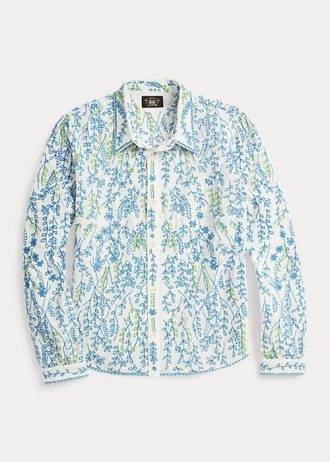 Multicolor Women’s Ralph Lauren Floral-Embroidered Cotton Blouse Shirts