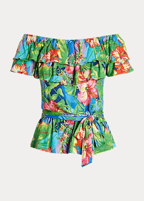 Multicolor Women’s Ralph Lauren Floral Jersey Off-the-Shoulder Tops Multicolor Women’s Ralph Lauren Floral Jersey Off-the-Shoulder Tops