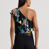 Multicolor Women’s Ralph Lauren Floral Jersey One-Shoulder Tops Multicolor Women’s Ralph Lauren Floral Jersey One-Shoulder Tops