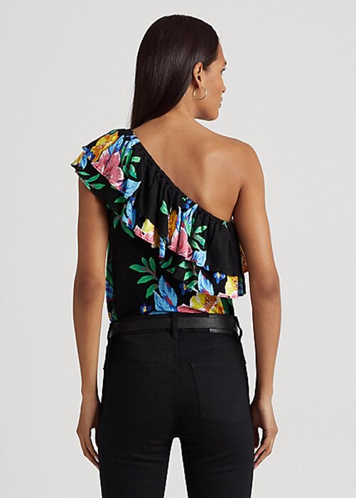 Multicolor Women’s Ralph Lauren Floral Jersey One-Shoulder Tops Multicolor Women’s Ralph Lauren Floral Jersey One-Shoulder Tops