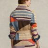 Multicolor Women’s Ralph Lauren Geo-Motif Shawl Linen-Blend Sweaters
