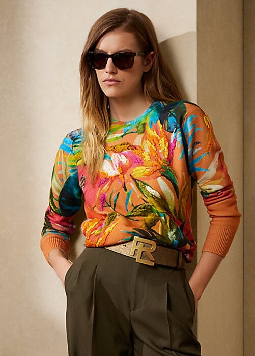 Multicolor Women’s Ralph Lauren Graphic Cashmere Crewneck Sweaters Multicolor Women’s Ralph Lauren Graphic Cashmere Crewneck Sweaters