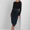 Multicolor Women’s Ralph Lauren Plaid Buckle-Trim Georgette Skirts Multicolor Women’s Ralph Lauren Plaid Buckle-Trim Georgette Skirts