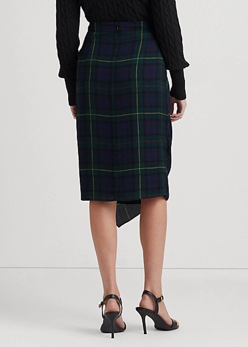 Multicolor Women’s Ralph Lauren Plaid Buckle-Trim Georgette Skirts Multicolor Women’s Ralph Lauren Plaid Buckle-Trim Georgette Skirts