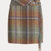 Multicolor Women’s Ralph Lauren Plaid Fringe-Trim Tweed Skirts