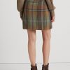 Multicolor Women’s Ralph Lauren Plaid Fringe-Trim Tweed Skirts