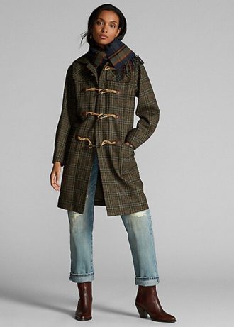 Multicolor Women’s Ralph Lauren Plaid Wool Duffel Coats