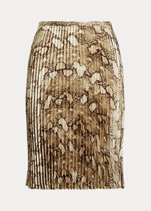 Multicolor Women’s Ralph Lauren Snakeskin-Print Pleated Charmeuse Skirts Multicolor Women’s Ralph Lauren Snakeskin-Print Pleated Charmeuse Skirts