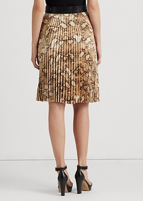 Multicolor Women’s Ralph Lauren Snakeskin-Print Pleated Charmeuse Skirts Multicolor Women’s Ralph Lauren Snakeskin-Print Pleated Charmeuse Skirts