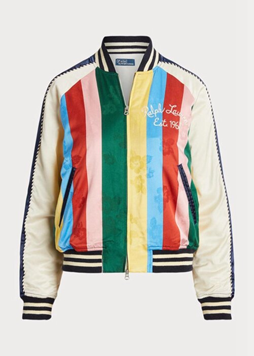 Multicolor Women’s Ralph Lauren Striped Sateen Bomber Jackets Multicolor Women’s Ralph Lauren Striped Sateen Bomber Jackets