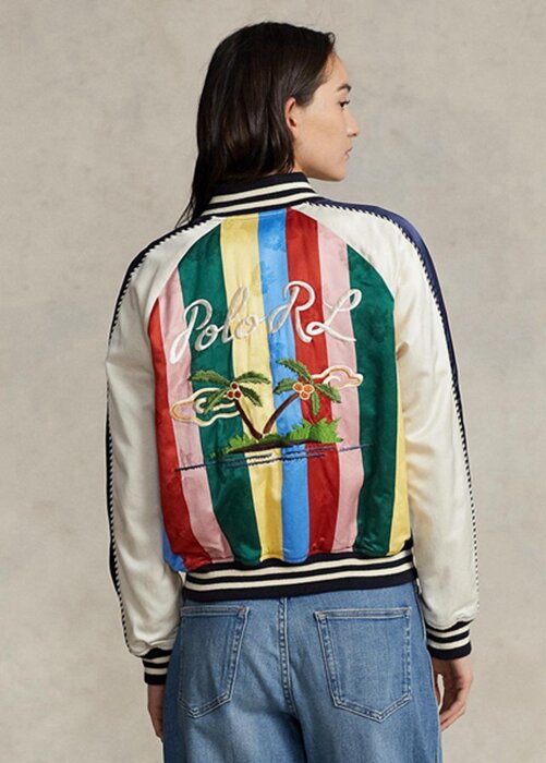 Multicolor Women’s Ralph Lauren Striped Sateen Bomber Jackets Multicolor Women’s Ralph Lauren Striped Sateen Bomber Jackets