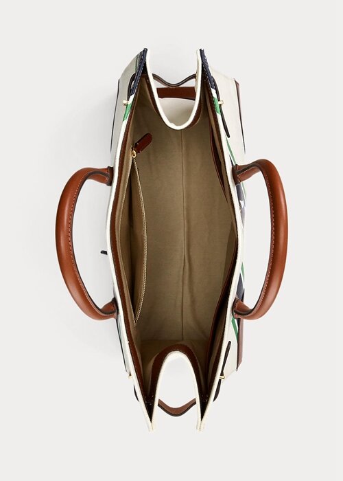 Natural/Graphic Stripe Women’s Ralph Lauren Print Canvas Large Devyn Tote Bags Natural/Graphic Stripe Women’s Ralph Lauren Print Canvas Large Devyn Tote Bags