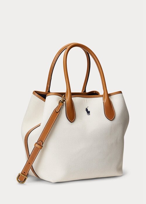 Natural/Navy Women’s Ralph Lauren Reversible Canvas Medium Bellport Tote Bags Natural/Navy Women’s Ralph Lauren Reversible Canvas Medium Bellport Tote Bags