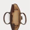 Natural Women’s Ralph Lauren Leather & Straw Medium Bellport Satchel Bags