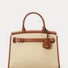 Natural Women’s Ralph Lauren Raffia & Calfskin Medium RL50 Handbag Natural Women’s Ralph Lauren Raffia & Calfskin Medium RL50 Handbag