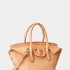 Natural Women’s Ralph Lauren Studded Vachetta Medium Bellport Satchel Bags