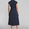 Navy / Cream Women’s Ralph Lauren Polka-Dot Silk Georgette Dress Navy / Cream Women’s Ralph Lauren Polka-Dot Silk Georgette Dress