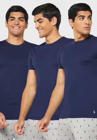 Navy Men’s Ralph Lauren 3 Pack Assorted Crew Neck T Shirts