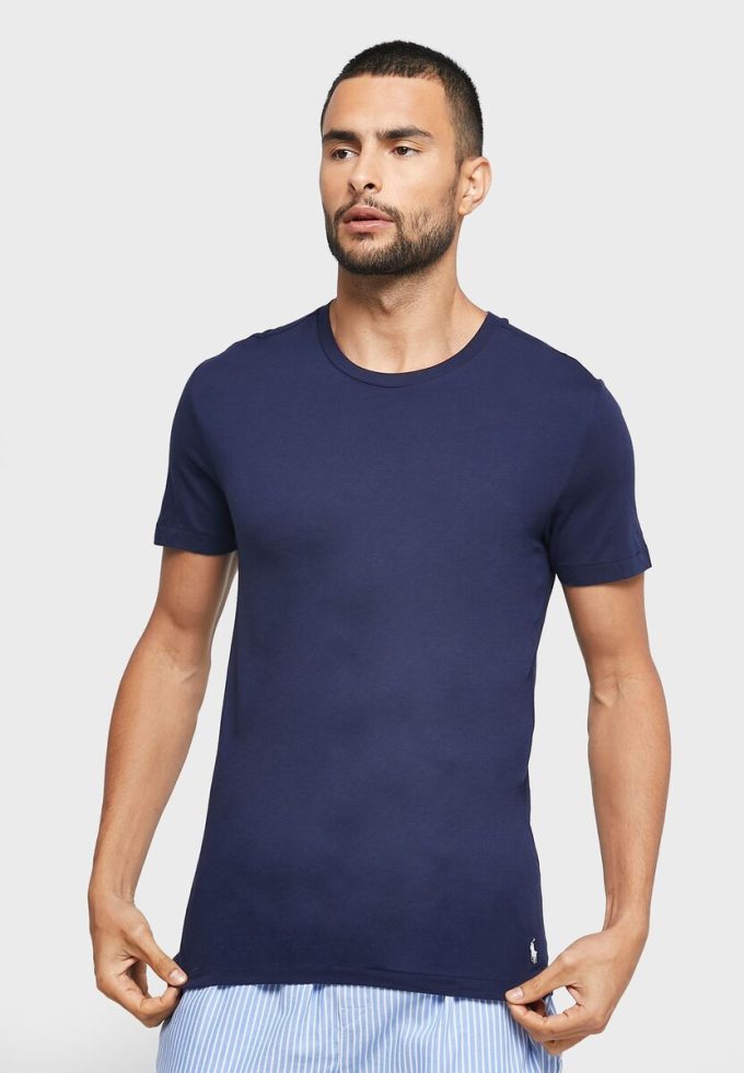 Navy Men’s Ralph Lauren 3 Pack Assorted Crew Neck T Shirts