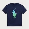 Navy Men’s Ralph Lauren Classic Fit Big Pony Jersey T Shirts