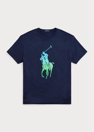 Navy Men’s Ralph Lauren Classic Fit Big Pony Jersey T Shirts