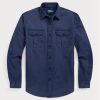 Navy Men’s Ralph Lauren Classic Fit Chino Work Shirts Navy Men’s Ralph Lauren Classic Fit Chino Work Shirts