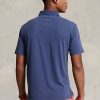 Navy Men’s Ralph Lauren Classic Fit Cotton-Linen Polo Shirts