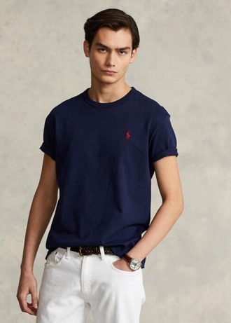 Navy Men’s Ralph Lauren Classic Fit Heavyweight Jersey  T Shirts