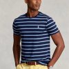 Navy Men’s Ralph Lauren Custom Slim Striped Soft Cotton T Shirts