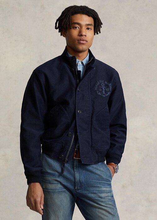 Navy Men’s Ralph Lauren Graphic Deck Jackets Navy Men’s Ralph Lauren Graphic Deck Jackets