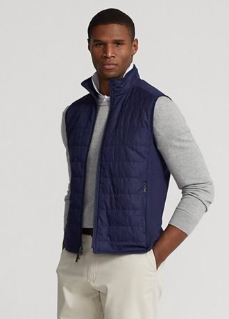Navy Men’s Ralph Lauren Hybrid Mockneck Vest