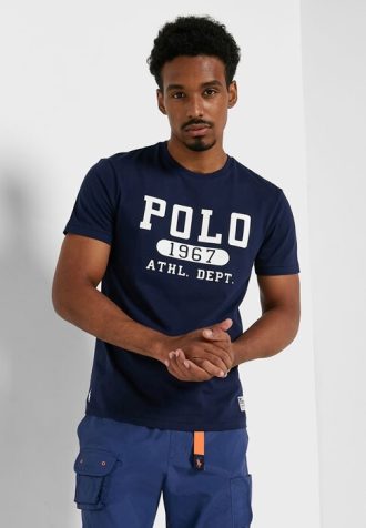 Navy Men’s Ralph Lauren Logo Crew Neck T Shirts