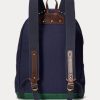 Navy Men’s Ralph Lauren Logo-Embroidered Canvas Backpacks