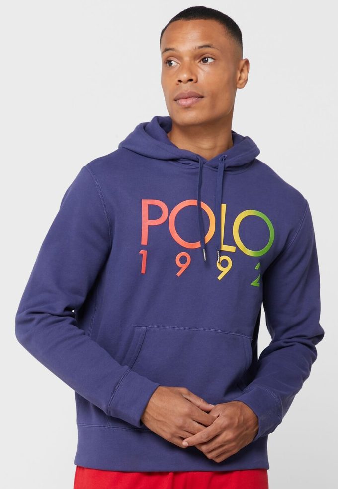 Navy Men’s Ralph Lauren Logo Hoodie