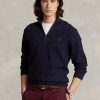 Navy Men’s Ralph Lauren Mesh-knit Cotton Quarter-zip Jumper  Sweaters