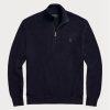 Navy Men’s Ralph Lauren Mesh-knit Cotton Quarter-zip Jumper  Sweaters