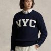 Navy Men’s Ralph Lauren Nyc Crewneck Jumper Sweaters Navy Men’s Ralph Lauren Nyc Crewneck Jumper Sweaters