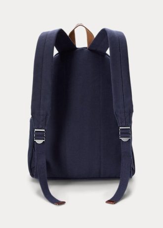 Navy Men’s Ralph Lauren Polo Bear Canvas Backpacks
