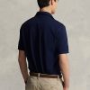 Navy Men’s Ralph Lauren Stretch Mesh Zip Polo Shirts