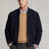 Navy Men’s Ralph Lauren Suede Bomber   Jackets