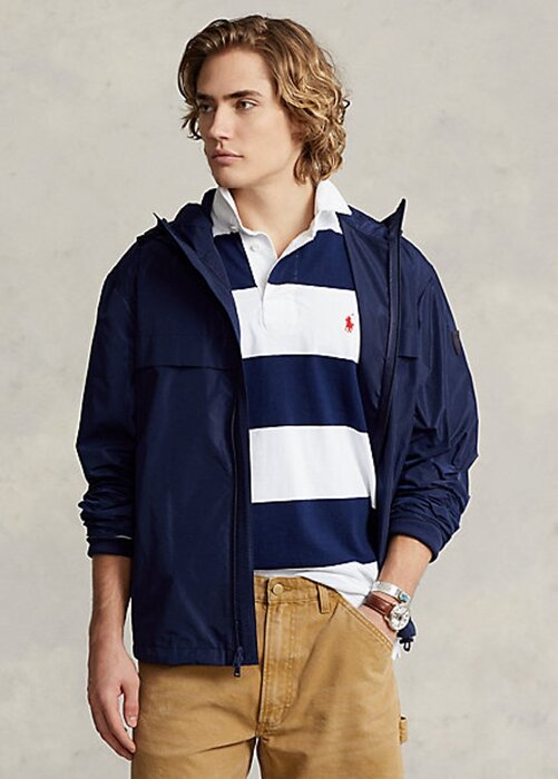 Navy Men’s Ralph Lauren Water-Repellent Hooded Jackets Navy Men’s Ralph Lauren Water-Repellent Hooded Jackets