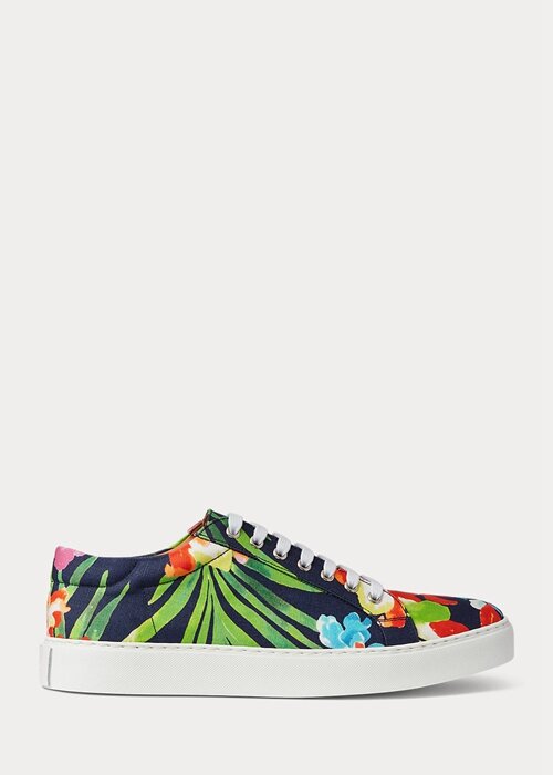 Navy Multicolor Men’s Ralph Lauren Severn Floral Linen Sneakers Navy Multicolor Men’s Ralph Lauren Severn Floral Linen Sneakers