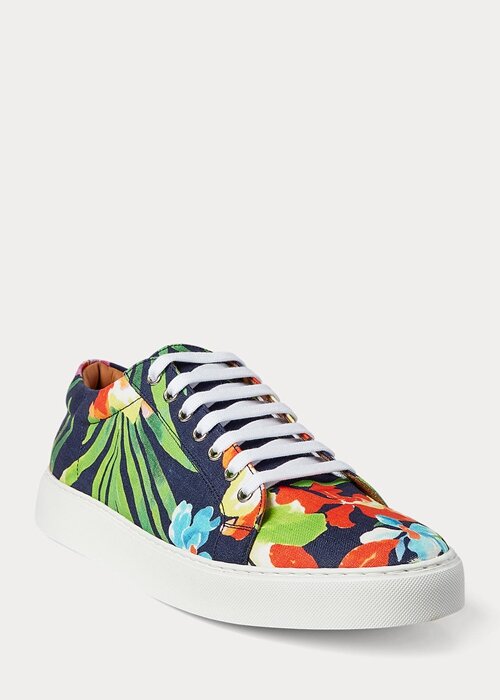 Navy Multicolor Men’s Ralph Lauren Severn Floral Linen Sneakers Navy Multicolor Men’s Ralph Lauren Severn Floral Linen Sneakers