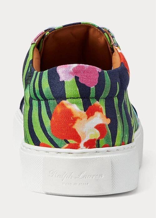 Navy Multicolor Men’s Ralph Lauren Severn Floral Linen Sneakers Navy Multicolor Men’s Ralph Lauren Severn Floral Linen Sneakers